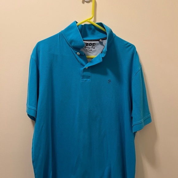 IZOD Men's Blue Polo Shirt - Picture 1 of 3